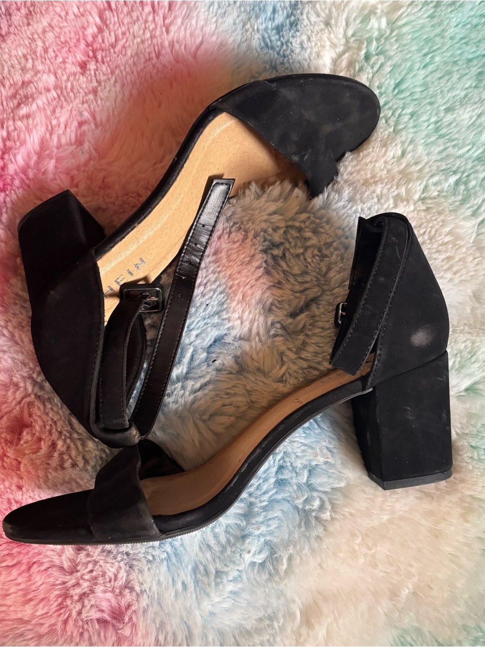 Black Open-Toe Block Heels - Shein 10